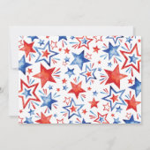 Waterverf Sterren 4 juli Uitnodiging (Achterkant)
