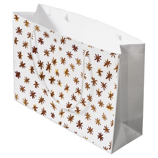 Waterverf sterren - ambergeel groot cadeauzakje (Achterkant Gekanteld)