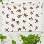 Waterverf sterren - ambergeel theedoek (Gevouwen)