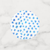 Waterverf sterren - blauw confetti (Kleine voorkant)