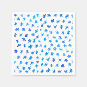 Waterverf sterren - blauw servet