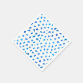 Waterverf sterren - blauw servet (Hoek)