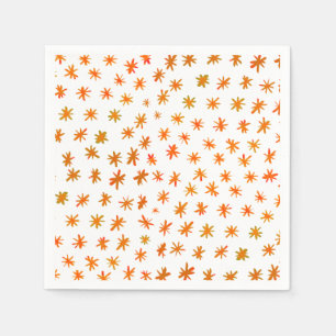 Waterverf sterren - oranje servet