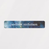 Waterverf Sterren Ruimte Blauw Galaxy Waterdicht Labels (Design 1)