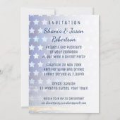 Waterverf sterren & stripes Dinner & Dance Invite Kaart (Achterkant)