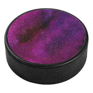 Waterverf sterrenstelsels paars roze hockey puck