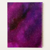 Waterverf sterrenstelsels paarse roze planner (Achterkant)