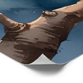 Waterverf stijl Dogwood Tree Poster (Hoek)