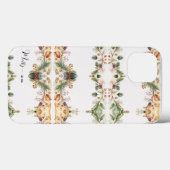 Waterverf stijlvolle bloemenlijn aangepaste tekst Case-Mate iPhone case (Achterkant (horizontaal))