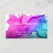 Waterverf Stijlvolle Schoonheidssalon & SPA Aanbevelingskaartje (Achterkant)