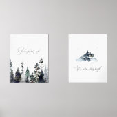 Waterverf Stille Nacht Kerstlied Muurkunst Sets (Voorkant)