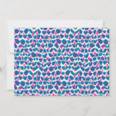 Waterverf Stip Roze Blauw Algemene Uitnodiging Fee (Achterkant)