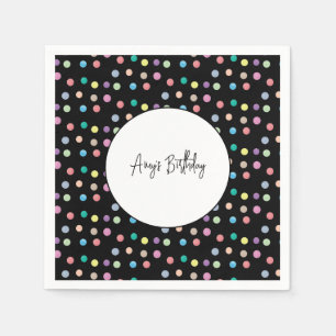 Waterverf Stippen Handschilderde kleurrijke verjaa Servet