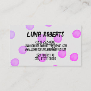 Waterverf Stippen Visitekaartje