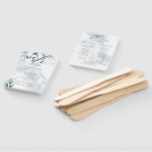 Waterverf Stof Blauw Loof Dawna Handwaaier (Niet-gemonteerd)