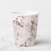 Waterverf Stoffen Rozen Hydrangeas DIY achtergrond Papieren Bekers (Links)