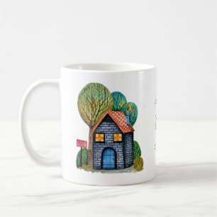 Waterverf Stomme Home Sweet Home Art Koffiemok