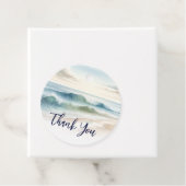 Waterverf strand golven rustieke kustbruiloft bedankjes labels (In situ)