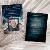 Waterverf strand in liefdevolle herinnering begraf programma