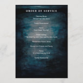 Waterverf strand in liefdevolle herinnering begraf programma (Achterkant)