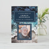 Waterverf strand in liefdevolle herinnering begraf programma (Staand voorkant)