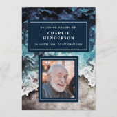 Waterverf strand in liefdevolle herinnering begraf programma (Voorkant)