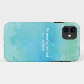 Waterverf Strand Oceaan Zee iPhone Case (Achterkant (horizontaal))