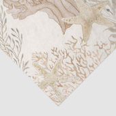 Waterverf Strand Zee Koraal Zeester Shell Oceaan Tissuepapier (Detail)