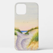 Waterverf strand, zonsondergang, iPhone/iPad-draag Case-Mate iPhone Case (Achterkant)