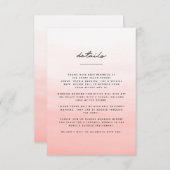 Waterverf strandbestemming bruiloft informatiekaartje (Voorkant / Achterkant)