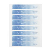 Waterverf strandbruiloft nautical anchor monogram (Vel)