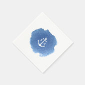 Waterverf strandbruiloft nautical anchor monogram servetten (Hoek)