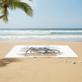 Waterverf strandkrab bad handdoek