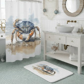 Waterverf strandkrab douchegordijn