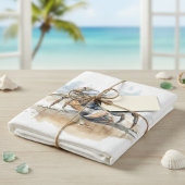 Waterverf strandkrab theedoek