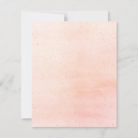 Waterverf strandoceaan huwelijksuitnodiging (Achterkant)