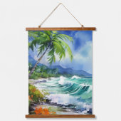 Waterverf strandscènes hangend wandkleed (Voorkant)