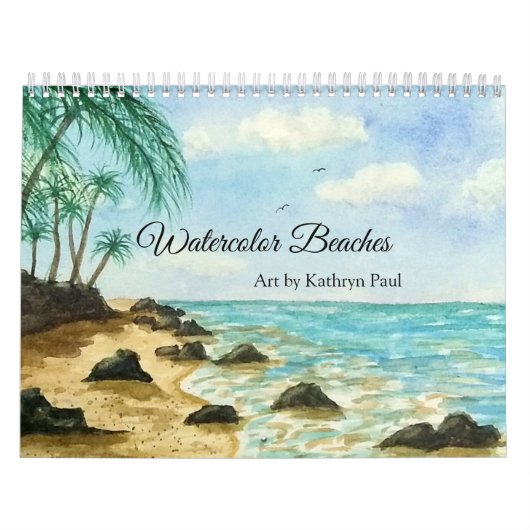 Waterverf strandschilderijen muurkalender kalender (Hoes)