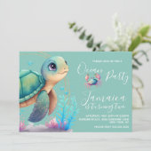 Waterverf strandstransportpartij kaart (Staand voorkant)