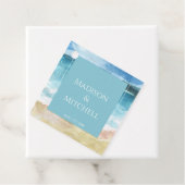 Waterverf strandverbinding bestemming oceaan bedankjes labels (In situ)