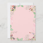 Waterverf Strawberry Bow Fruits Baby shower Kaart (Achterkant)