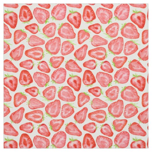 Waterverf strawberry snijdt patroon stof (Swatch)