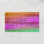 Waterverf Streaks Visitekaartje (Achterkant)