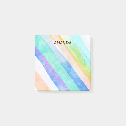  waterverf strepen aangepaste post it note (Voorkant)