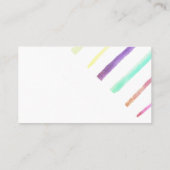 waterverf strepen aangepaste visitekaartjes (Achterkant)