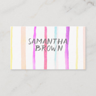  waterverf strepen aangepaste visitekaartjes