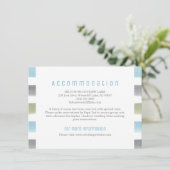 Waterverf strepen beach wedding accommodatie informatiekaartje (Staand voorkant)