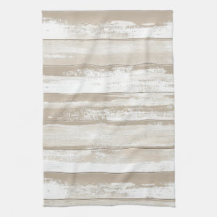  Waterverf Strepen in Grijze Tonen Theedoek
