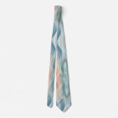 Waterverf Strepen Strand Thema Necktie Stropdas (Achterkant)