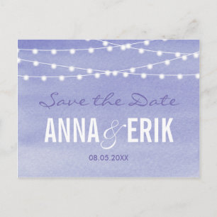 Waterverf String Lights Sla het Briefkaart Datum o